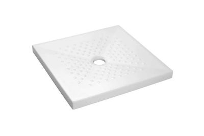 Moraira square shower tray with central waste
