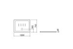 Base de duche Waterline retangular 107462 DT