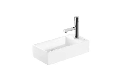 Note 36x18 wall hung left basin with tap hole