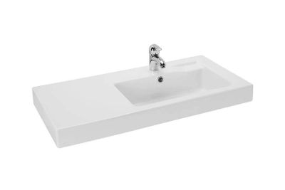 Linha 90 basin with bowl on the right