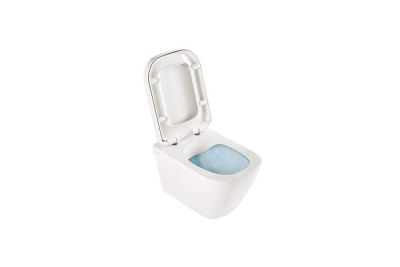 Look wall hung toilet with hidden fixings and Rimflush