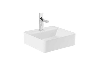 Sanlife wall hung square basin with tap hole
