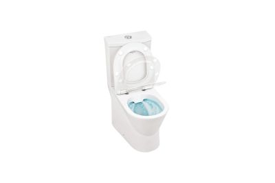 65 Urb.y Pack HO close coupled toilet with Rimflush, cistern with side water supply and toilet seat