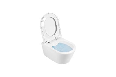 Urb.y 48 pack wall hung toilet with Rimflush and toilet seat