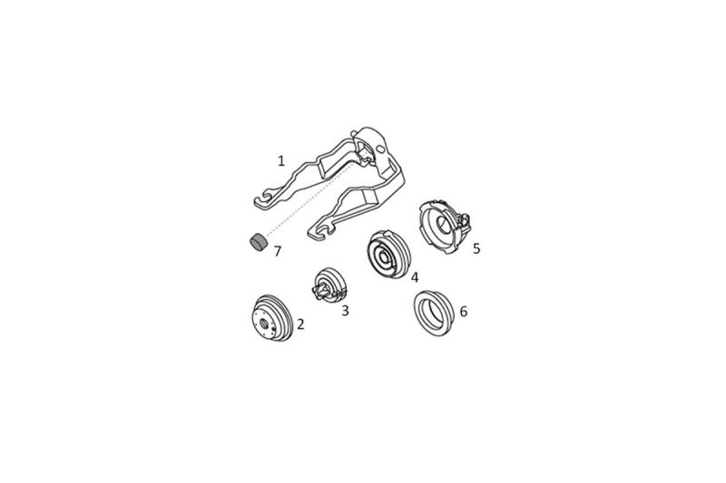 Seals kit for current versions of flush mechanism 304039 1