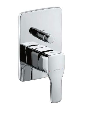 Advance 4 way concealed shower mixer with rectangular rosette
