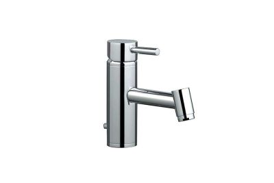 Tube basin mixer with waste