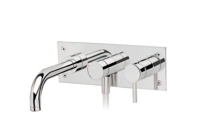 Tube concealed bath mixer