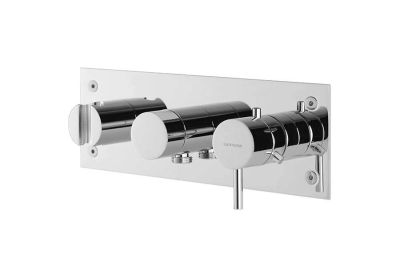Tube concealed 4-way thermostatic shower valve