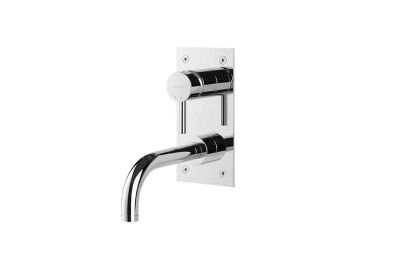Tube concealed vertical basin mixer
