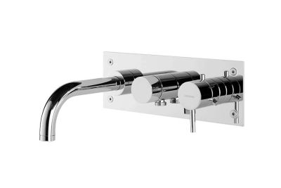 Tube concealed thermostatic bath mixer