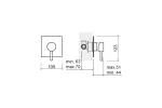 Tube concealed 3-way square shower valve 5317101 DT