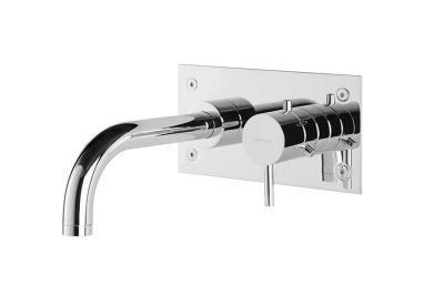 Tube concealed thermostatic basin mixer