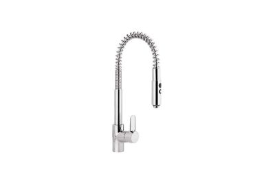 Torus kitchen mixer with EcoSpot, pull-out spray and spring neck