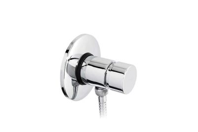 Lock timed flow shower tap with shower hose inlet