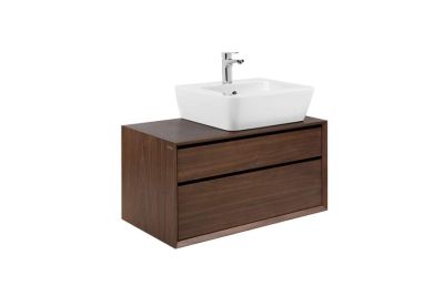 View 2-drawer vanity unit for basin with tap hole