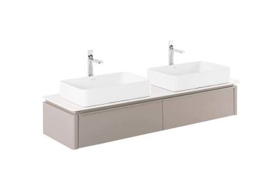 Sanlife vanity unit with 2 basin holes and 2 tap holes