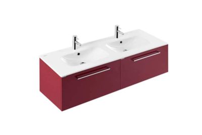 Pack Área 120 2-drawer vanity unit, basin and mirror