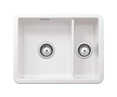 56x43 Valet XS 1 and 1/2 bowl kitchen sink with waste
