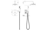 Kit de duche Luma de encastrar circular com 4 vias Luma_51181801_DT