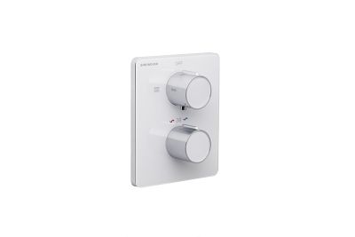  4-way concealed mixer with square plate Montevideo