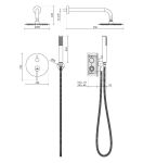 Kit de duche Rivus de encastrar circular com 4 vias Rivus_51171801_DT