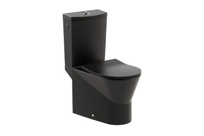 65 Urb.y Pack HO close coupled toilet with Rimflush, cistern with side water supply and toilet seat
